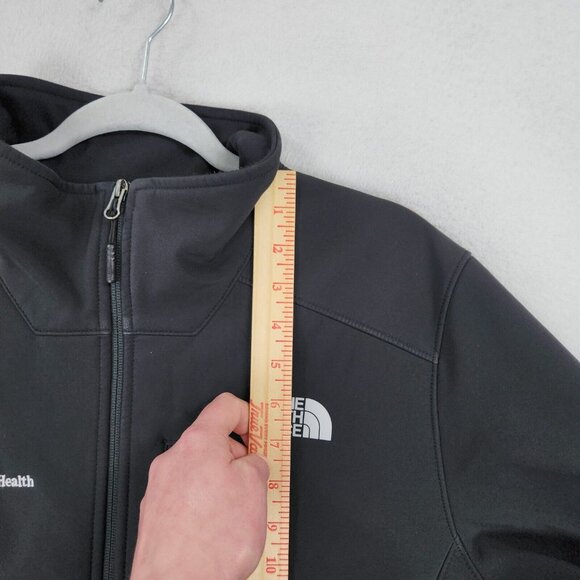 The North Face Jacket Mens Medium Black Apex Barrier Soft Shell IU Health Casual - Picture 7 of 16